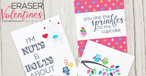 With unique designs, these 'free printable' DIY Eraser Valentines are the perfect way for your kids to celebrate with their classmates! | @mamamissblog #valentinesday #freeprintable