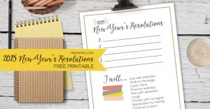 A simple & beautiful reminder of your New Year’s Resolutions. Print out this free printable & always have your resolutions/goals at your fingertips! | @mamamissblog