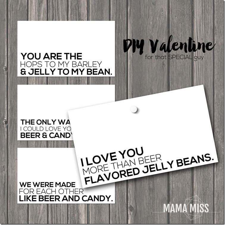 Some fun & simple printables to make a DIY Valentine for that special guy!  | @mamamissblog #valentine 