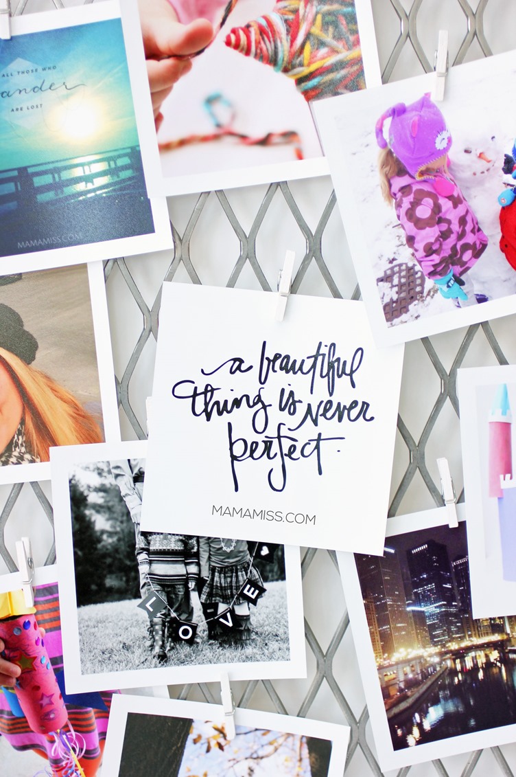 Simplest DIY Photo Display EVER - get your pics off your phone & printed!! | @mamamissblog