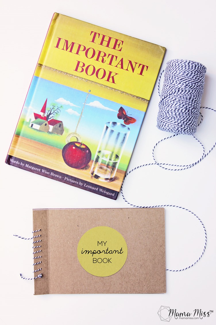 My Important Book - a little keepsake for kids to make, to write about who is important to them and why.  Inspired by The Important Book.  From @mamamissblog 