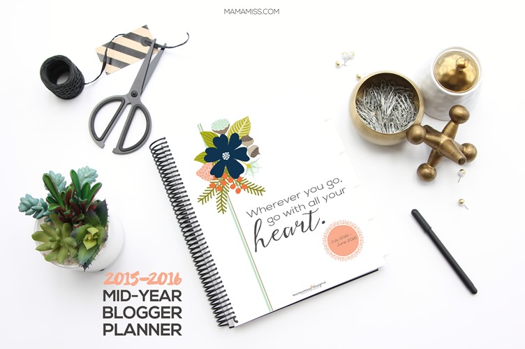 It's here, with an exclusive price - the Mid-Year 2015/2016 Blogger, Calendar, & Menu Planner @mamamissblog