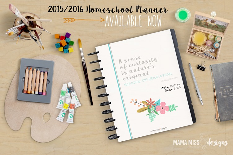 2015/16 Homeschool Planner - get inspired daily on your homeschooling journey! From @mamamissblog