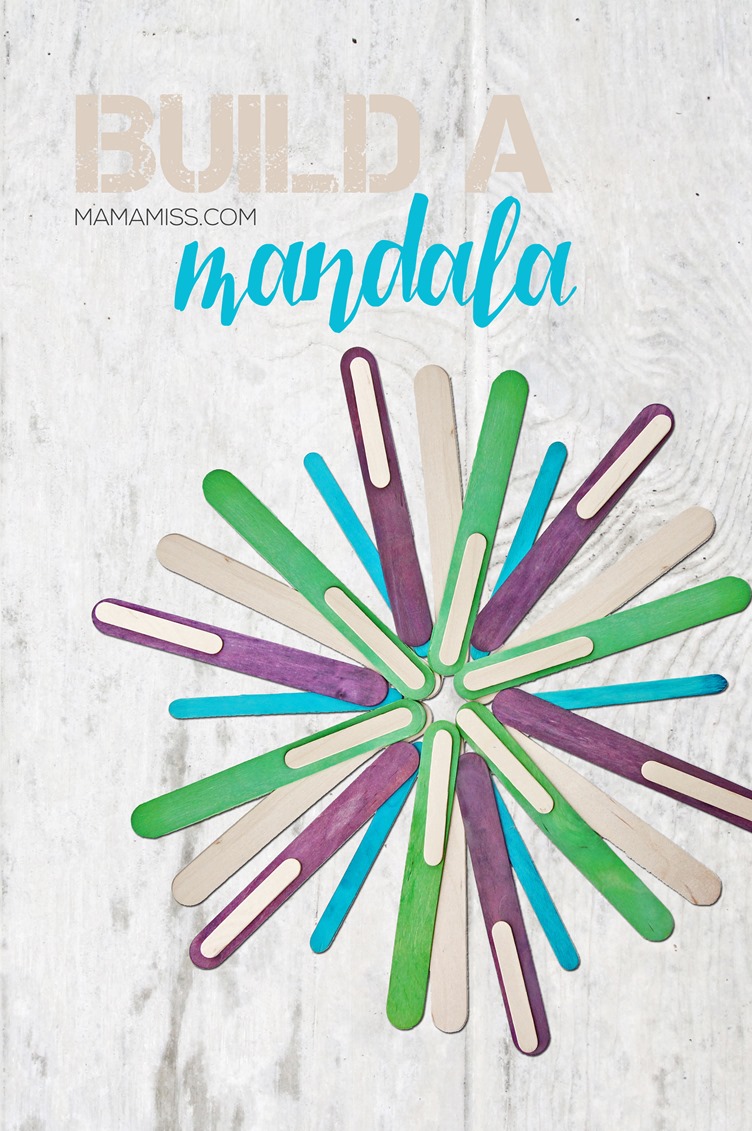 LET THEM BUILD - Craft Stick Mandalas - a fun & colorful way to create with everyday materials!  From @mamamissblog