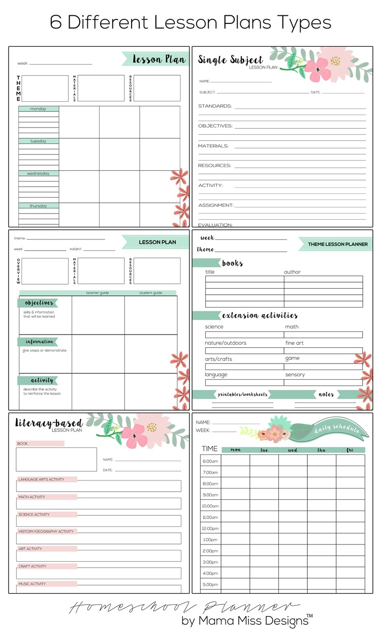 2015/16 Homeschool Planner - get inspired daily on your homeschooling journey! From @mamamissblog