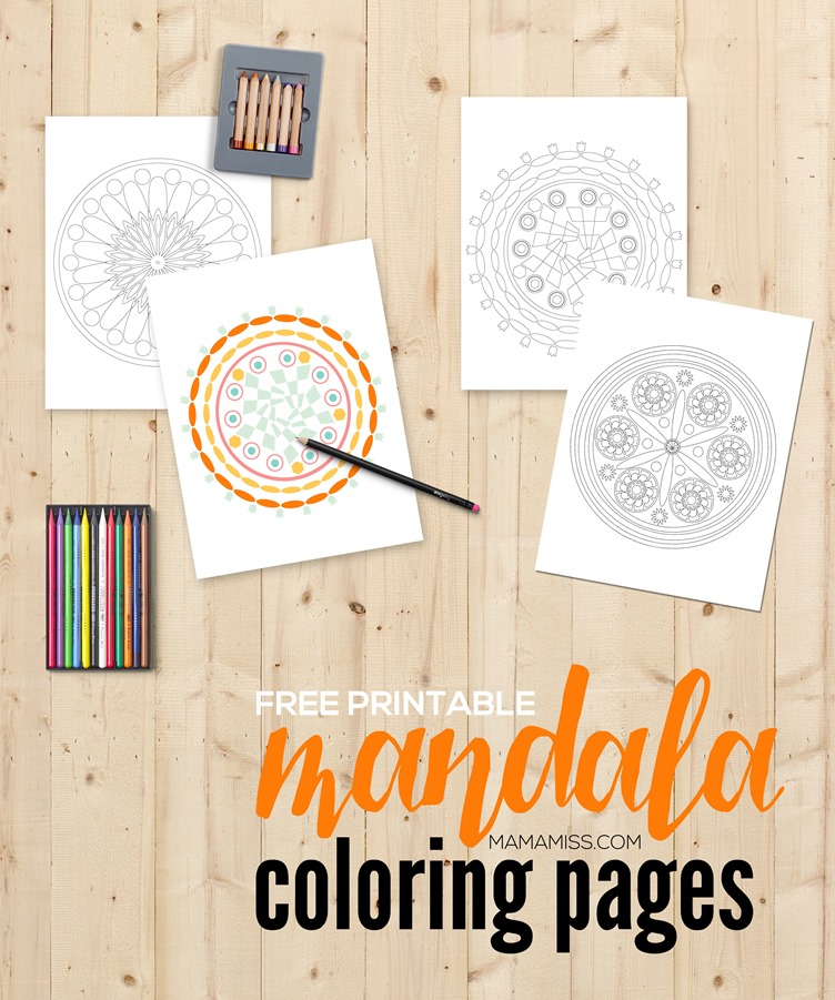 Print out these beautiful Mandala Coloring Pages & get your coloring on // @mamamissblog