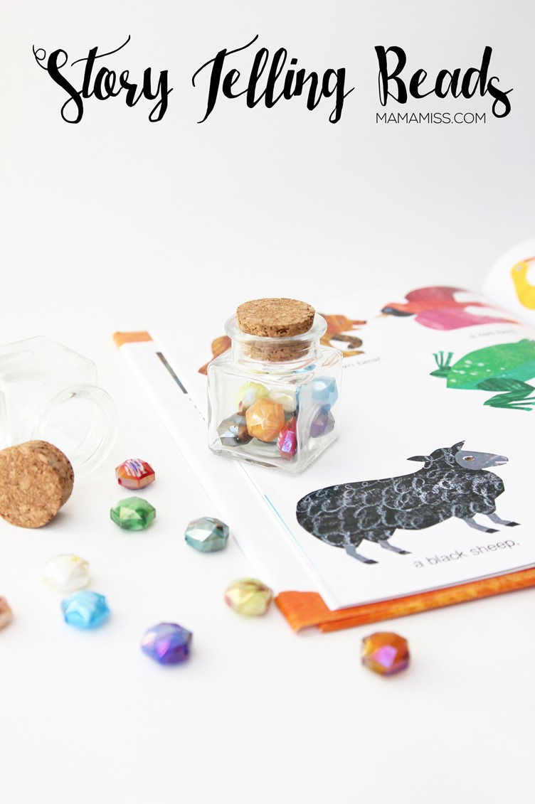 STORY TELLING BEADS - explore a fun story telling technique while practicing colors, memorization, and reading to accompany the book Brown Bear, Brown Bear, What Do You See by Bill Martin Jr. from @mamamissblog