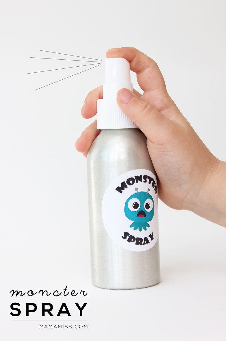 Today is the day to spray those silly little monsters away - make some MONSTER SPRAY today with this free printable!  From @mamamissblog