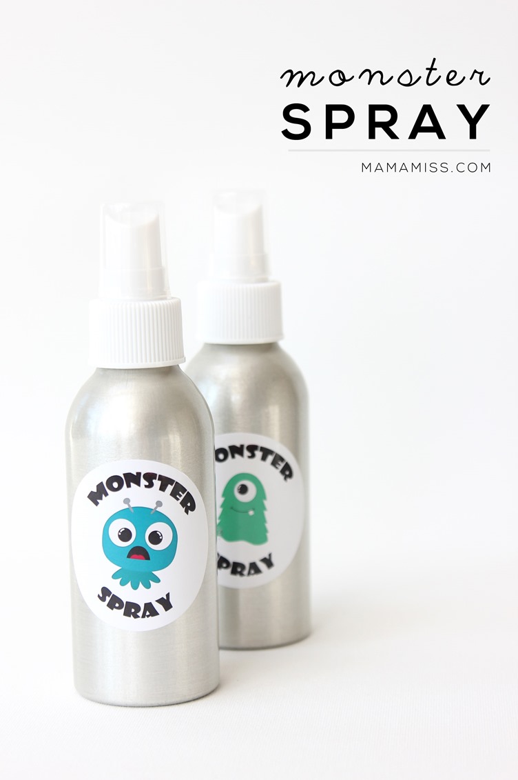 Today is the day to spray those silly little monsters away - make some MONSTER SPRAY today with this free printable!  From @mamamissblog