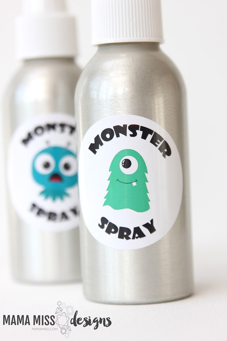 Today is the day to spray those silly little monsters away - make some MONSTER SPRAY today with this free printable!  From @mamamissblog