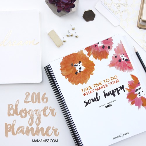 It's here - your beautifully designed 2016 Blogger Planner and Day Planner!  19 new pages and 2 available sizes - the ultimate blogger organizational tool!