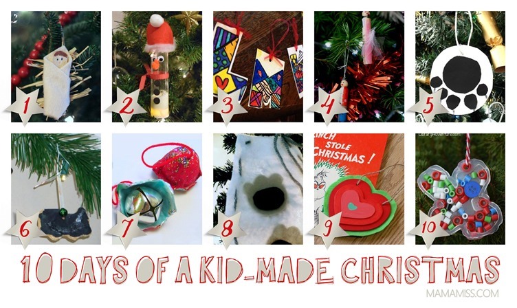 10 Days Of Kid-Made Ornaments [40 tutorials] Inspired By Children's Books @mamamissblog