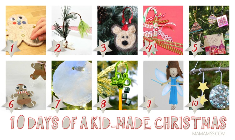 10 Days Of Kid-Made Ornaments [50+ tutorials] Inspired By Children's Books @mamamissblog