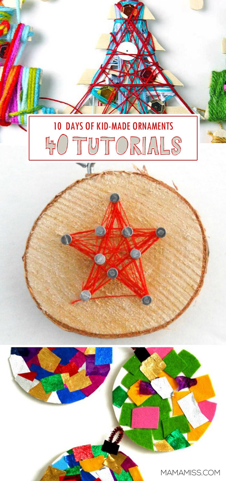 10 Days Of Kid-Made Ornaments [40 tutorials] Inspired By Children's Books @mamamissblog