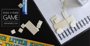 Build A Train Game! Reinforce shapes & counting with a fun little game. from @mamamissblog