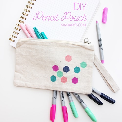 There are lots of ways to get ready for the new semester of school, restocking on new school supplies is one of them, making a fabulous DIY Pencil Pouch is another!