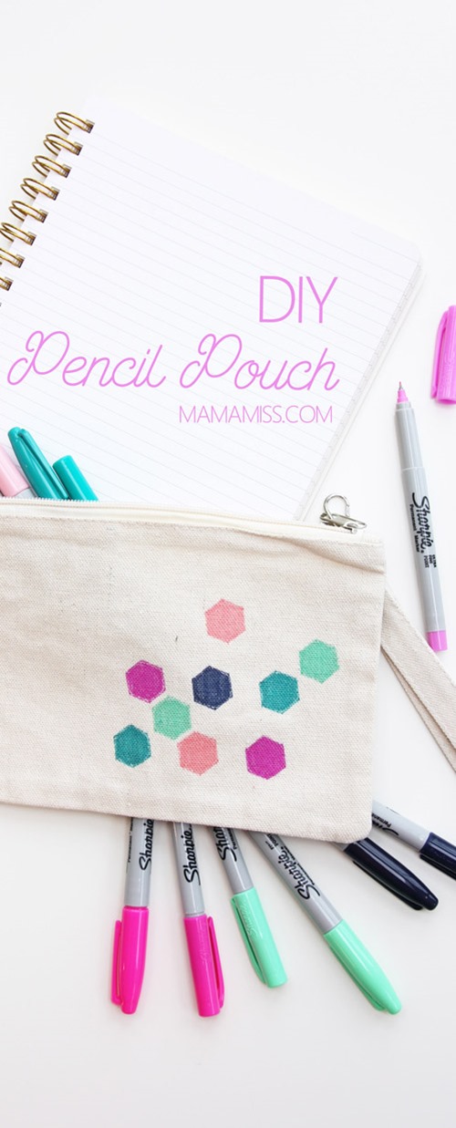 There are lots of ways to get ready for the new semester of school, restocking on new school supplies is one of them, making a fabulous DIY Pencil Pouch is another!