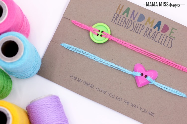 Tell a friend you love them just the way they are with these handmade colorful friendship bracelets. @mamamissblog