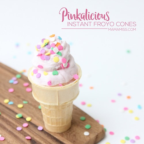 Instant Froyo Cones! You'll never guess how EASY these are to make. From @mamamissblog