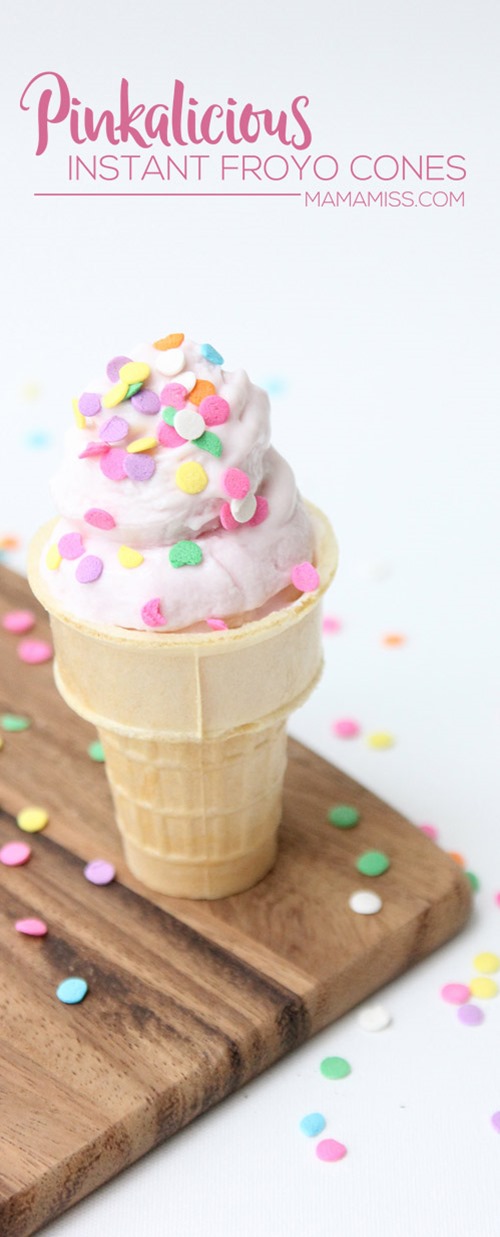 Instant Froyo Cones! You'll never guess how EASY these are to make. From @mamamissblog