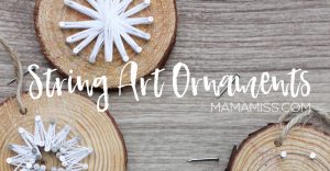 String Art Ornaments - Made by Kids! Inspired by the kids book The Christmas Wish