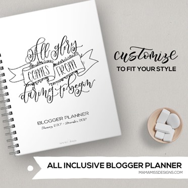 Here's the all NEW 2017 Blogger Planner - with 10 new pages, revised & redesigned pages - making it the ultimate and only organizational tool needed for bloggers in 2017!