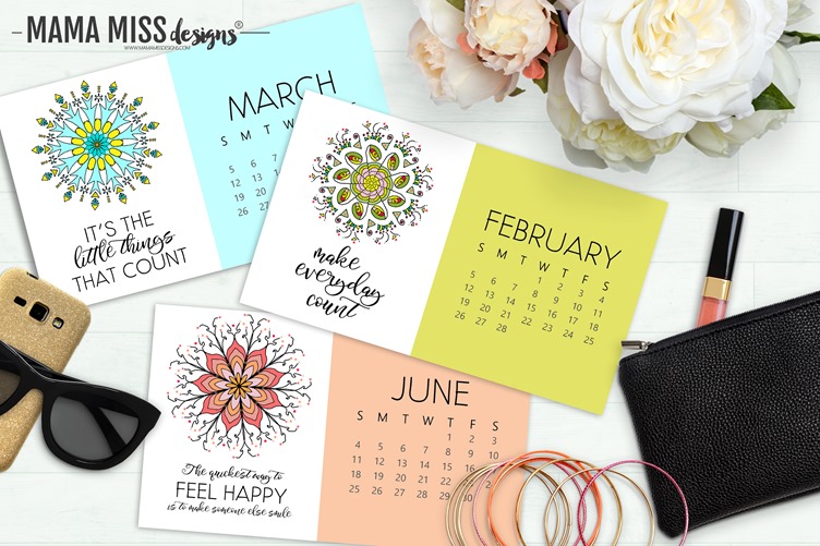 I'm loving the new Mandalas 2017 Calendar for this year from @mamamissblog - this colorful desk calendar brightens my work space and brings a little zen to my workday!