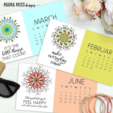 I'm loving the new Mandalas 2017 Calendar for this year from @mamamissblog - this colorful desk calendar brightens my work space and brings a little zen to my workday!