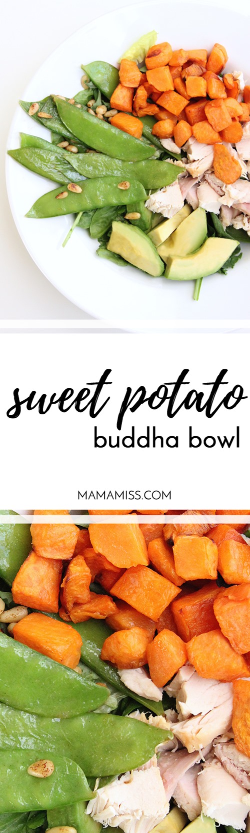 Sweet Potato Buddha Bowls - a healthy and hearty meal that everyone will love! From @mamamissblog #buddhabowl #sweetpotato