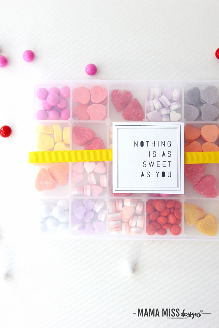 “Nothing is as sweet as you”, and that’s the truth!  This DIY candy box is as simple as can be. From @mamamissblog #DIYcandy #DIYValentinesDay #ValentinesDay