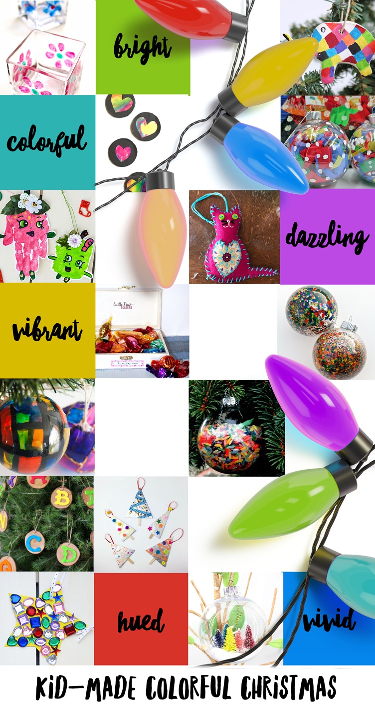 Colorful, vibrant, & vivid #KidMadeChristmas Ornaments and Gifts from @mamamissblog