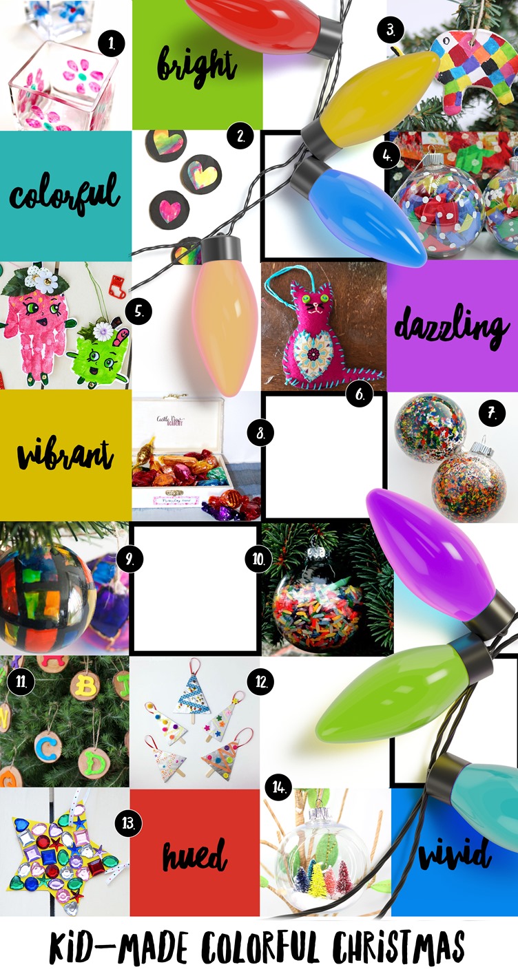 Colorful, vibrant, & vivid #KidMadeChristmas Ornaments and Gifts from @mamamissblog