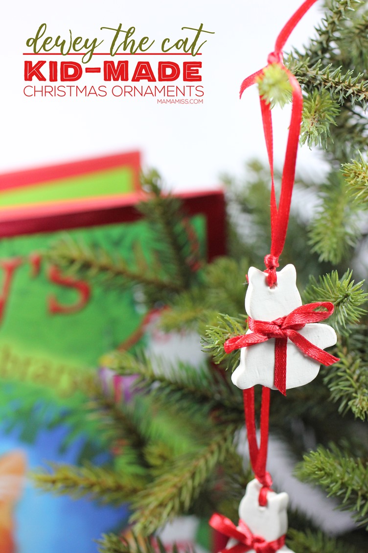 Dewey The Cat #kidmadechristmas Ornaments by @mamamissblog