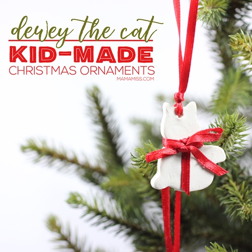 Dewey The Cat #kidmadechristmas Ornaments by @mamamissblog