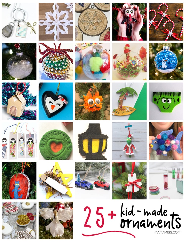 From penguins to pom-poms and snowflakes to sequins here are the best kid-made Christmas ornaments for kid crafters of every age to make this season! Find them all on @mamamissblog