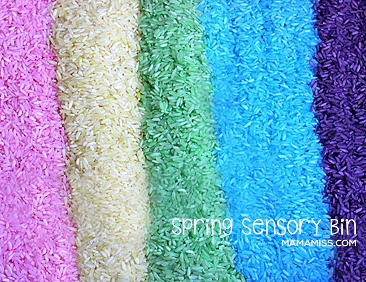 Spring Sensory Bin #spring #sensory - see the steps on @mamamissblog ©2012