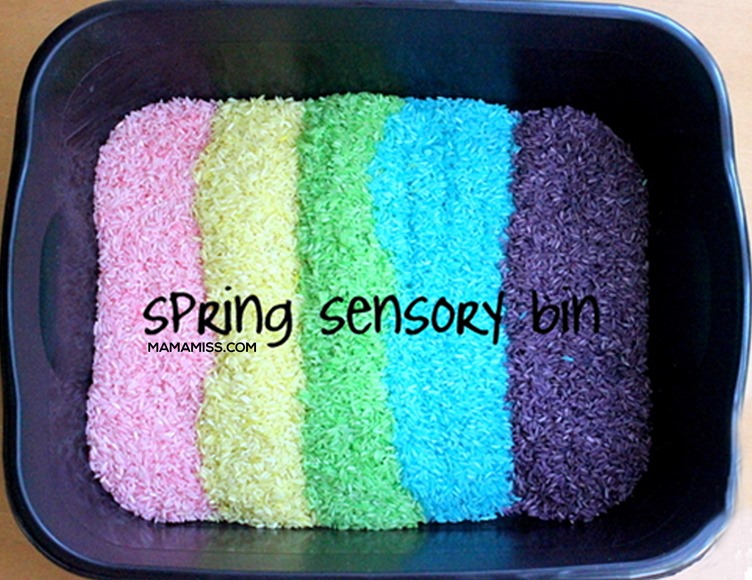 Spring Sensory Bin #spring #sensory - see the steps on @mamamissblog ©2012